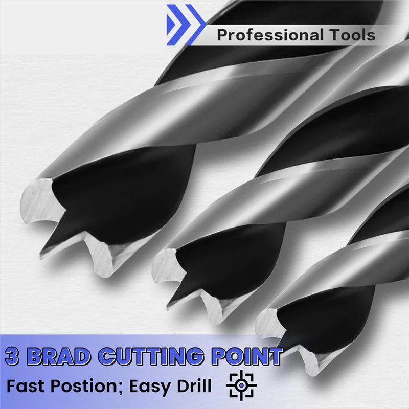 A88E-Double Flutes Design 14PCS Wood Drill Bit Set Including Center Punch For All Types Of Wood And For Carpenters