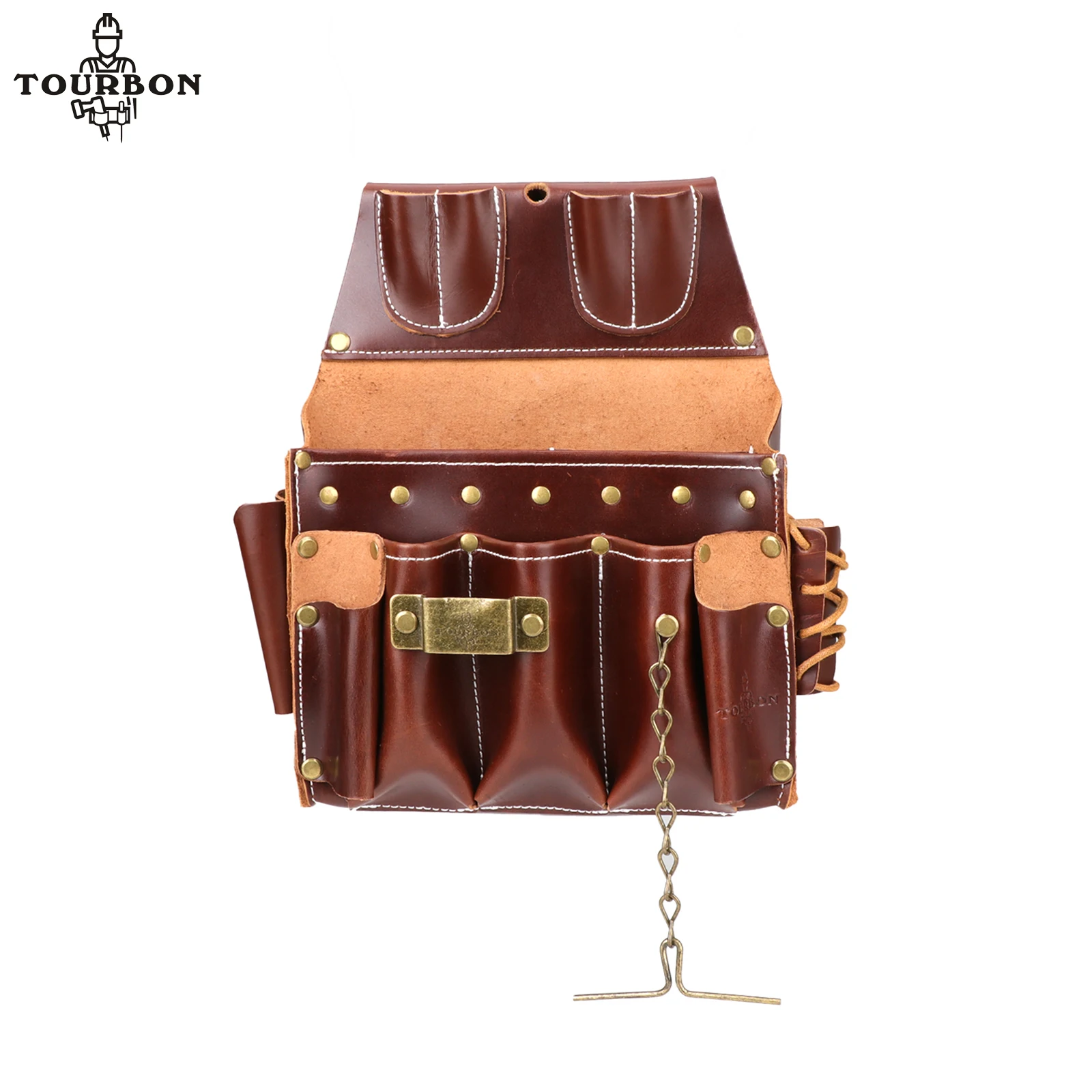 

Tourbon Multifunction Leather Tool Waist Bag Professional Electrician's Pouch Holder Drywaller's Contractor Carrier for Belt