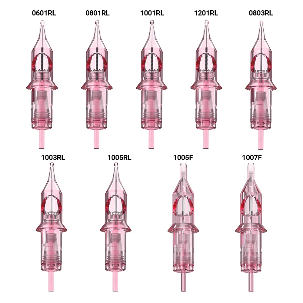 Charme Princess 10PCS Tattoo Cartridges RL Pink Disposable Embroidery Makeup Sterilized Safe Single Needles For Tattoo Supply
