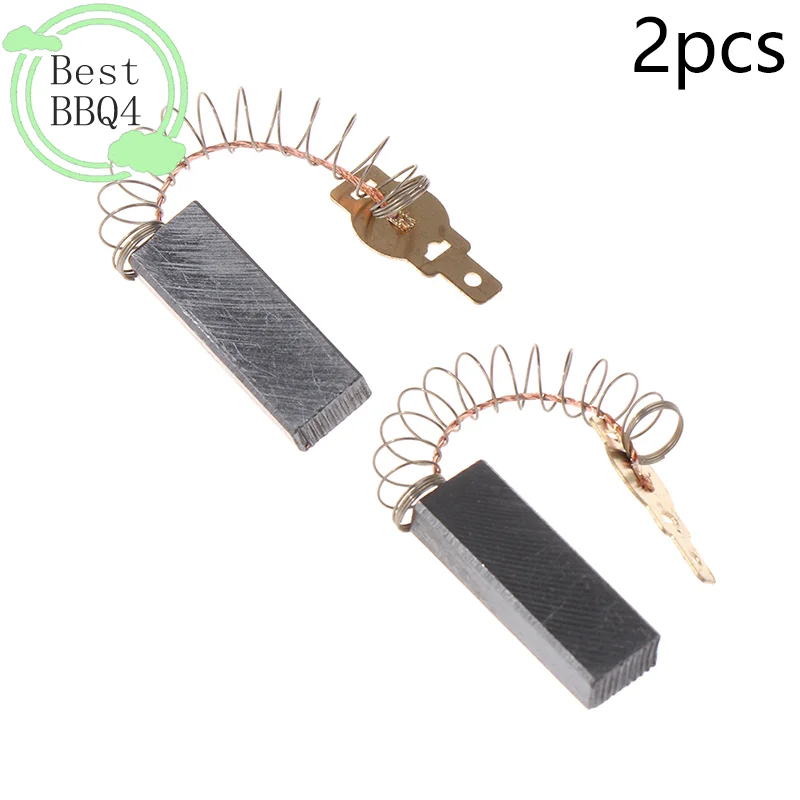 (BBQ4)2pcs Spring and Wires Electric Motor Carbon Brushes for Dust Collector Cleaner Power Tool