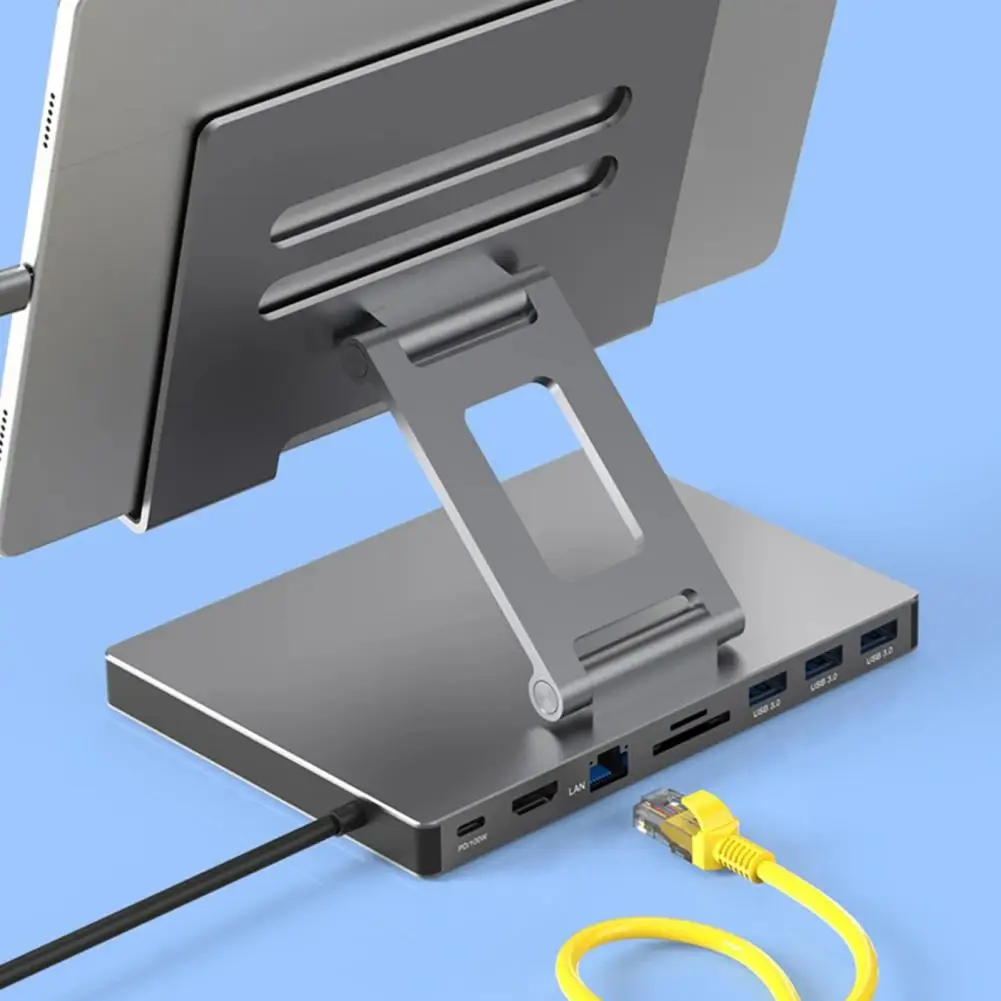 Pd Charging Type-c Hub Laptop Stand with Usb 3.0 Laptop Stand Docking Station with Multiport Usb 3.0 Hub 4k 60hz Adapter Pd