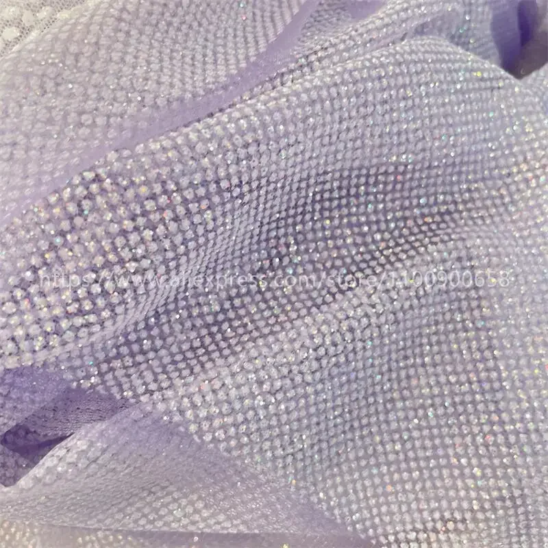 

Shiny Bridal Dress Lace Fabric, Taro Purple, 5m DIY Sewing Background Yarn Tulle Fabric, Wedding Arrangement