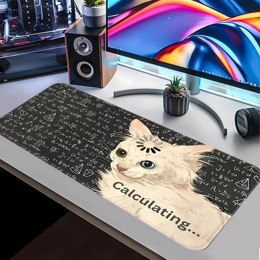 Calculating Cat Paw Print Mouse Pad office Pad Game Console Pad Keyboard Mouse Pad Desk accessories Computer Laptop Pad rubber