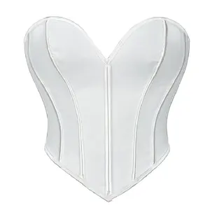 Mulheres sem mangas Off Shoulder Crop Tops, roupa interior feminina, sem encosto Bustier, Camis curto, espartilho sexy, colete da moda 8 principais vendas corpete tomara que caia - №7