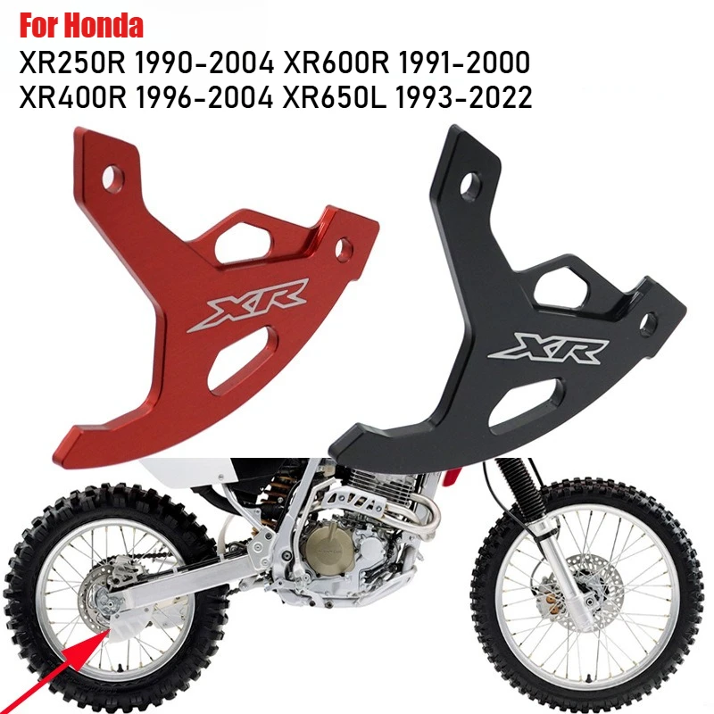 

For HONDA XR250 90-04 XR600R 91-00 XR400R 96-04 XR650L 93-22 XR 250 600 400 R 650L Rear Brake Disc Rotor Cover Guard Protection