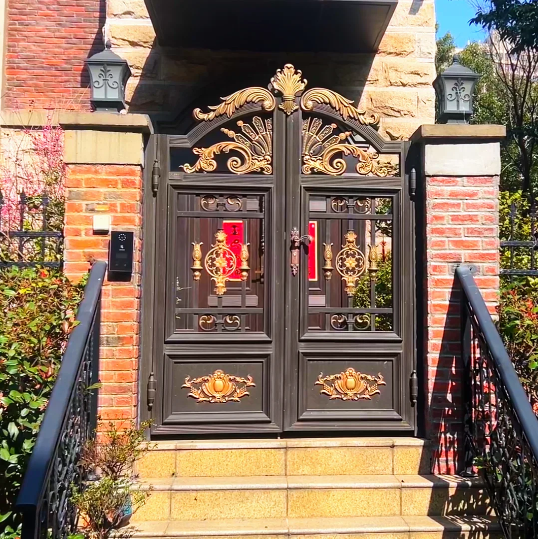 Customization European-Style Modern Aluminum Gates for Apartments and Houses Wrought Aluminum Driveway Security with 3D Modeling