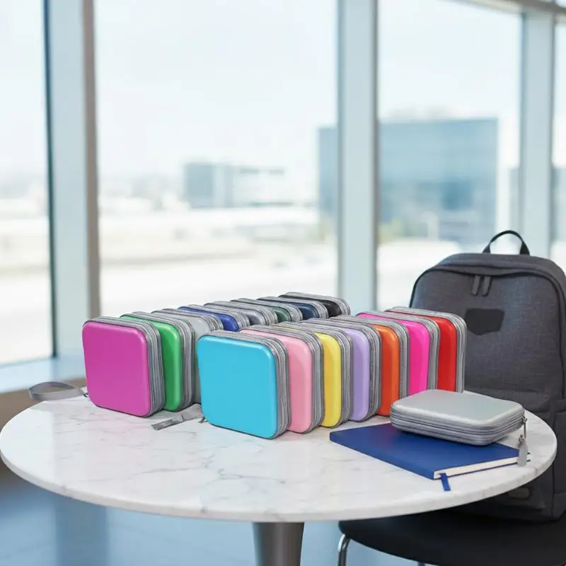 Durable CD DVD VCD Storage Organizer Case 40/80 Pcs Large Capacity Zipper Bag for Home Car Travel Use