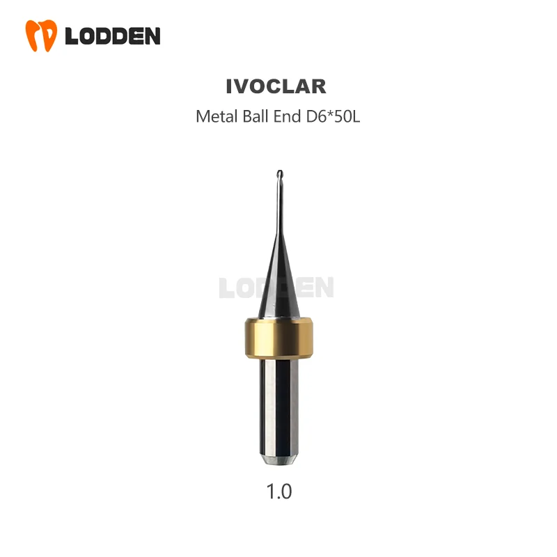 Dental Milling Burs for Ivoclar PM7 Cutter D6 Shank Metal Ball End Grinding Drills Dental Lab Materials 0.6/1.0/1.5/2.0/3.0