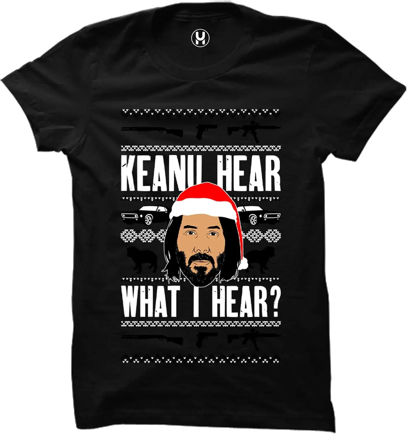 Keanu Hear What I Hear? - Song Ugly Christmas Ladies T-Shirt