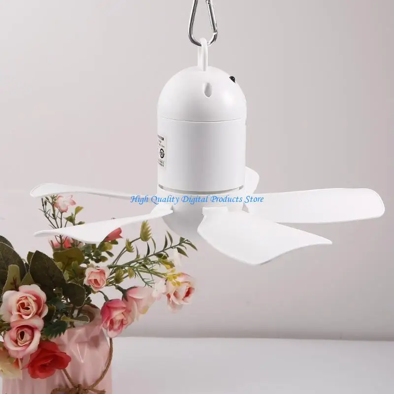 U2JE 4000mAh USB Ceiling Fan Timing Remote Control 10.6in Portable Outdoor Hanging