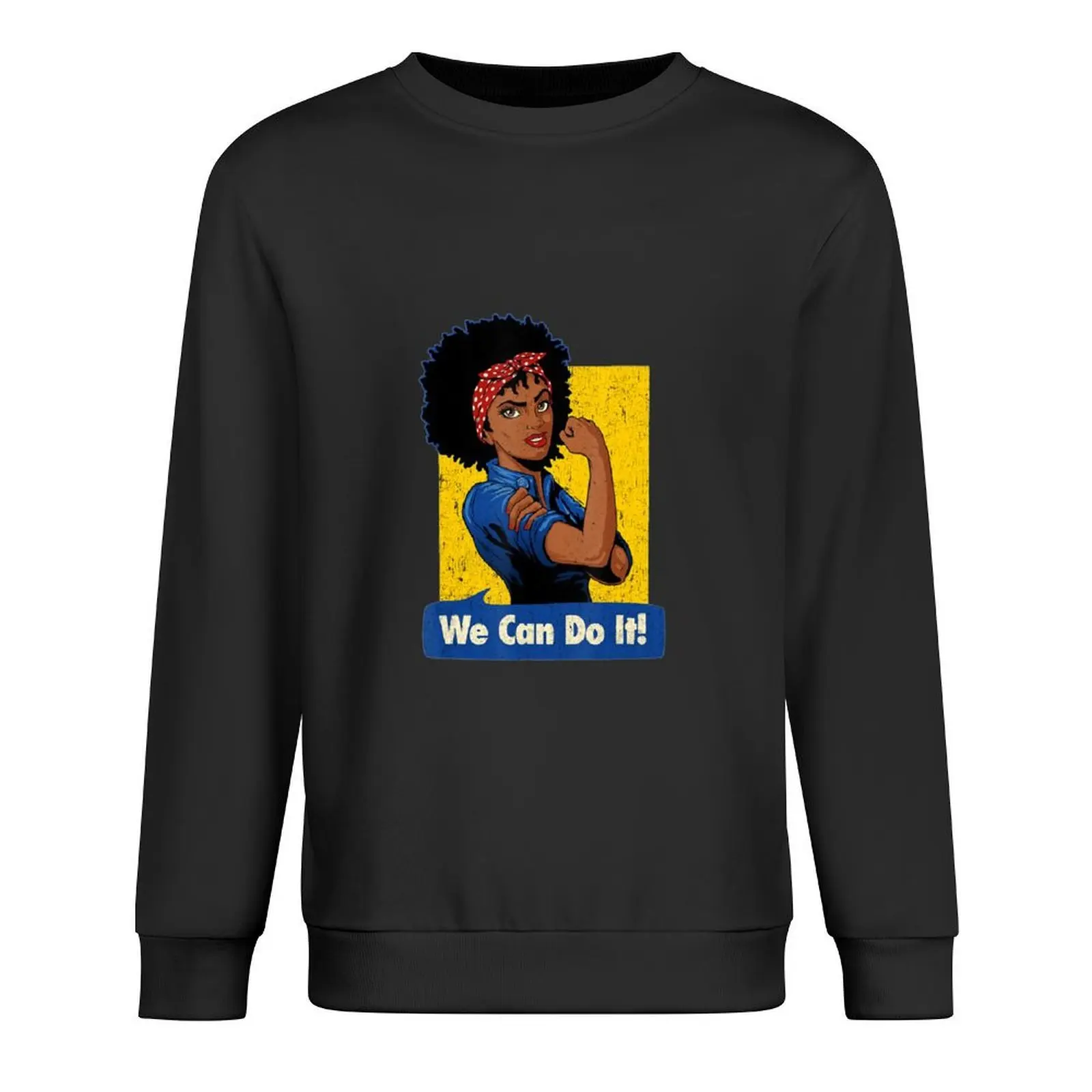 

Rosie The Riveter Black Strong Pullover men's clothing korean clothes tracksuits fashion men sweatshirt male