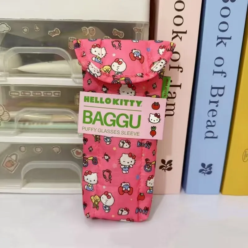 

Hello Kitty Sunglasses Storage Bag Sunglasses Portable Versatile Cartoon Cute Clip Cotton Glasses Protective Case Gift Wholesale