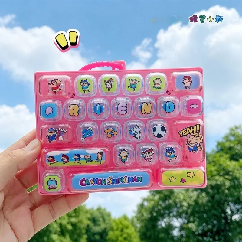 26Grid Keycap Clicker Anti Stress Fidget Keyboard Keychain Decompression Button Cartoon Hand Relax Party Favor Gift 26구 키캡 키링 view 2
