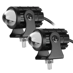 Dual Color Motorcycle Accessories Auxiliary Spotlight Lamp Universal Motorcycle LED Headlight Lens ATV Projector