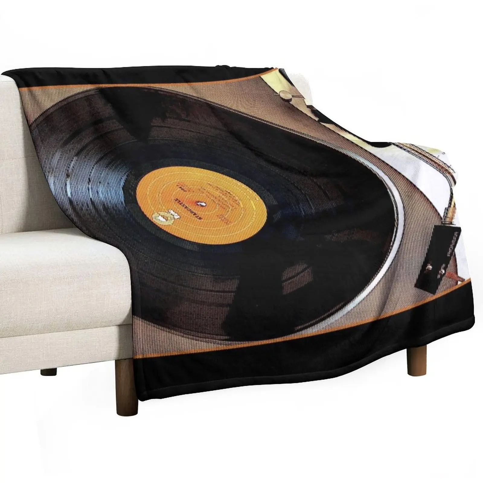 Vintage Pioneer Turntable 1976 Electronics PL-117D Throw Blanket Flannels Bed covers Blankets