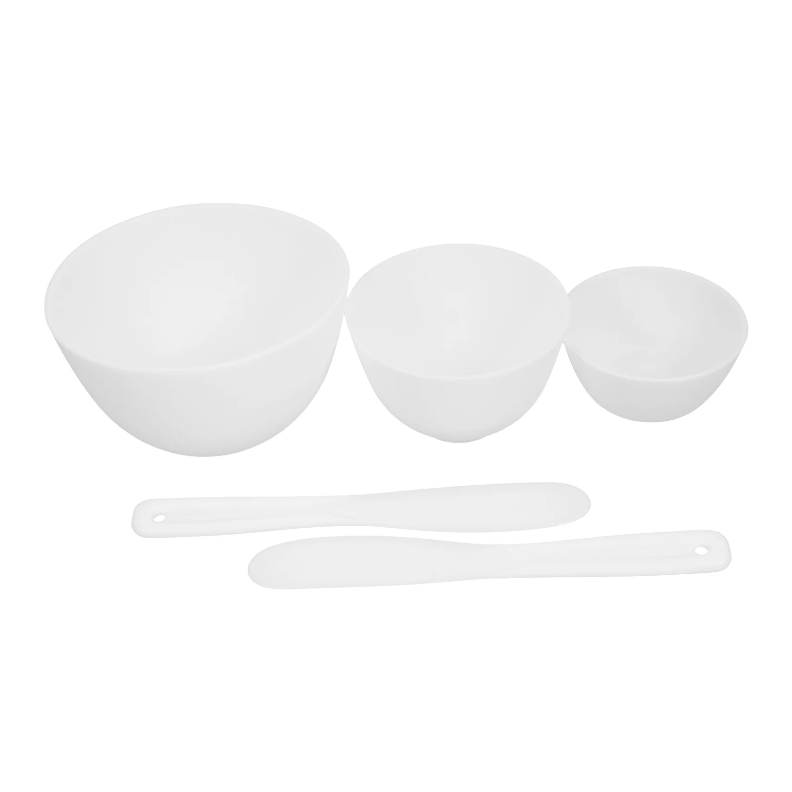 

1 set Silicone Mask Mixing Bowl Set White Color for Women Facial Spa DIY Beauty Salon Accessories with Facial Care Kit