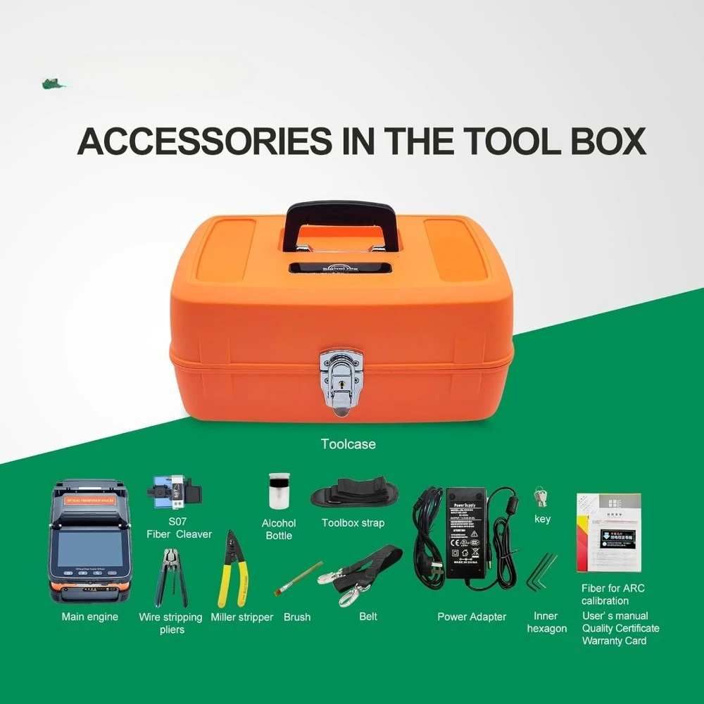 Spawarka światłowodowa Tools & Home Improvement Fusion Splicer AI-6A z funkcją spawania w 8 sekund i nagrzewania w 18 sekund