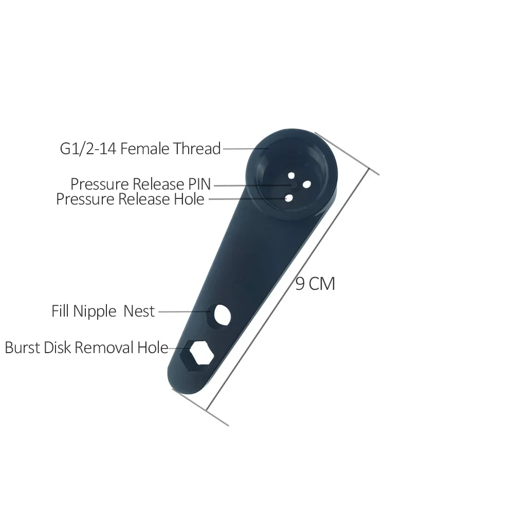 HPA Regulator Wrench Burst Disk Spanner For Release Residual Pressure Replace Anti-riot and Remove Regulator Easily