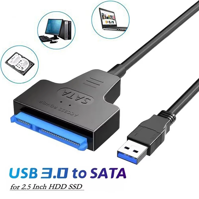 Easy Laptop Storage Expansion SATA To USB Cable For 2.5 Inch HDD SSD Drive PC Laptop Upgrade Tool Supplies Data Cable For Office