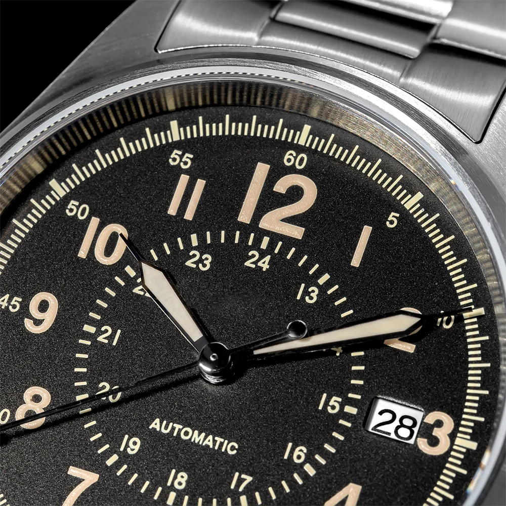 ADDIESDIVE Luxus-Maßanfertigungsuhr NH35 Automatische Mechanische Uhr Saphirglas 316L Edelstahl Super Leuchtend 200m Wasserdicht