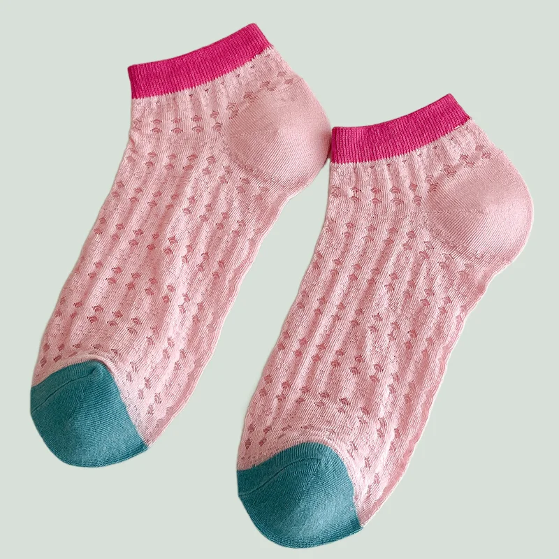 Chaussettes Courtes en Maille de Haute Qualité pour Femme, Accessoire Respirant, Fin, Assressentiavec Tout, Idéal pour Été, 5/10 Paires