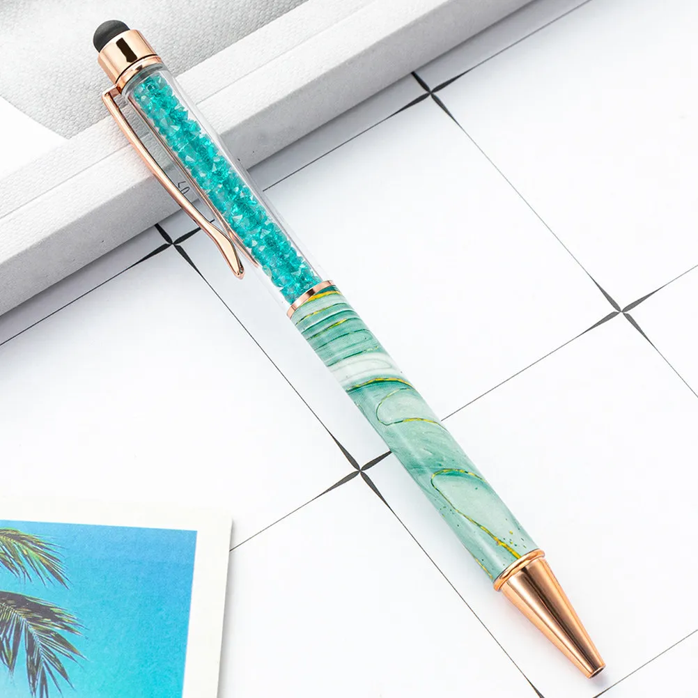

6Pcs Luxury Marble Pattern Ballpoint Pens Touchscreen Function Fine Tip Quick Dry Ink Pens for Women Office Nursing Journaling