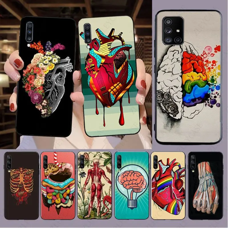 Medical Human Organs Brain Meridian Kidney Art Cover For samsung A14 A53 A13 A12 A22 A23 A32 A34 A50 A51 A52S A70 A71 A73 caseS