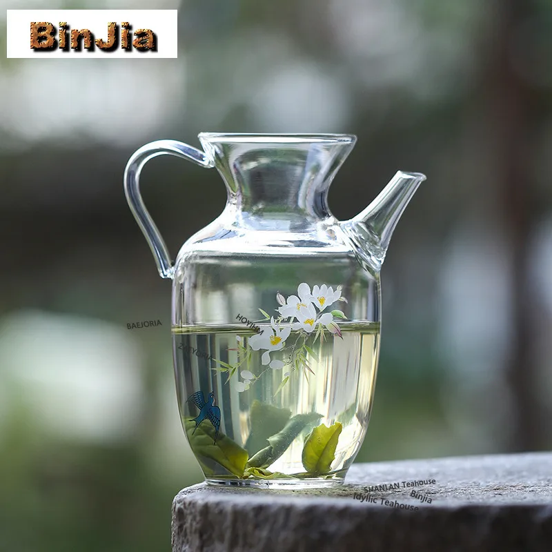 BAEJORIA 320ml Swallow Coming Glass Teapot Retro Tea Infuser Pot Household Tea Soaking Kettle With Filter Cafes Accessories