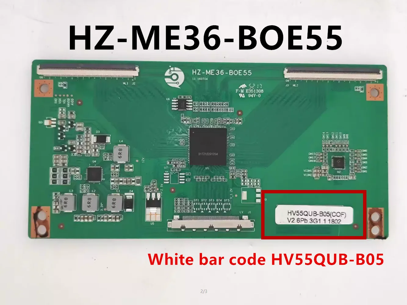 Original disassembly hv490qub-b05 hv550qu2-305 logic board hz-me36-boe55 Provide image verification White bar code HV490QUB-B05