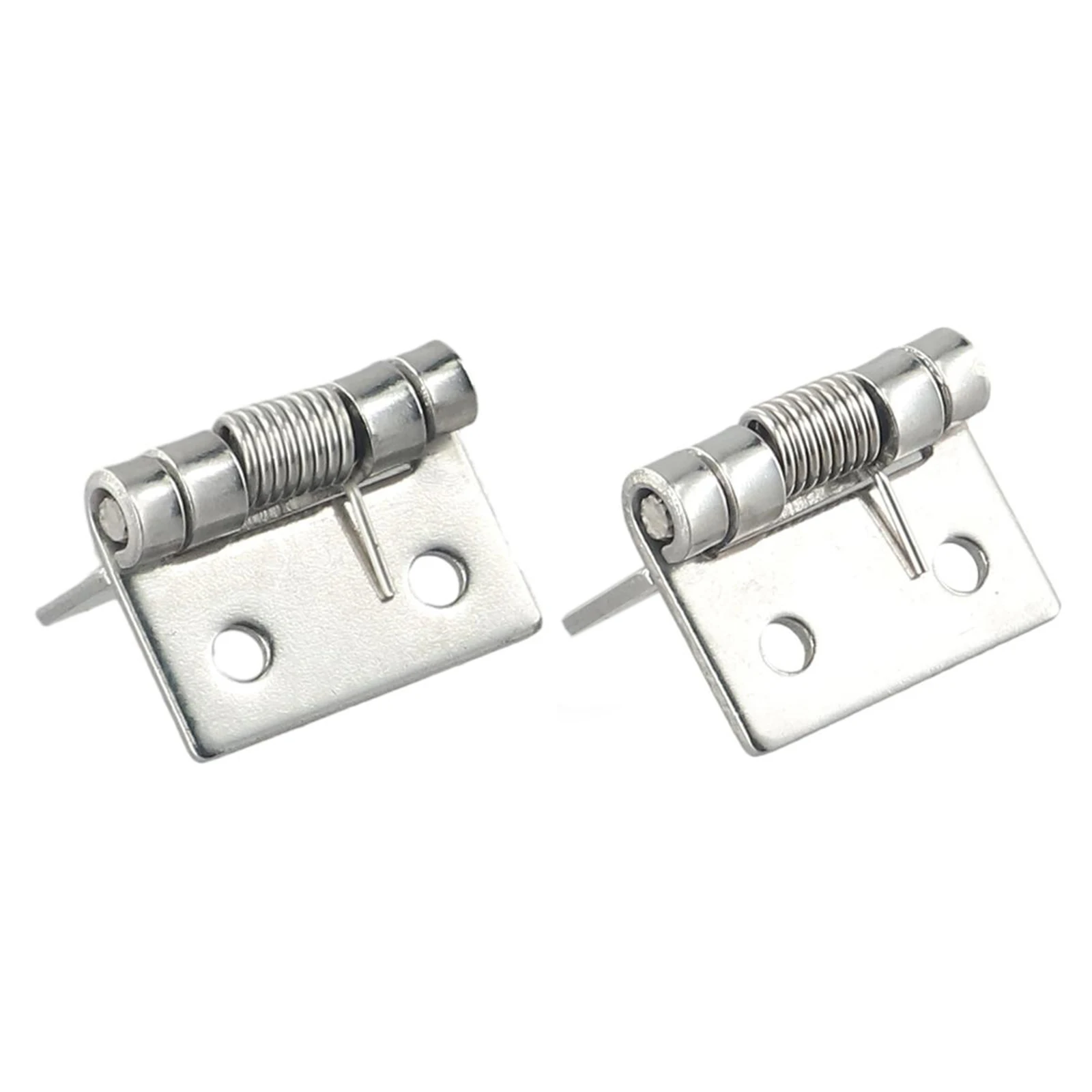 2pcs Stainless Steel Self Closing Spring Hinge for Small Boxes Cabinets Doors Cosmetic Cases Jewelry Boxes and Instrument Cases