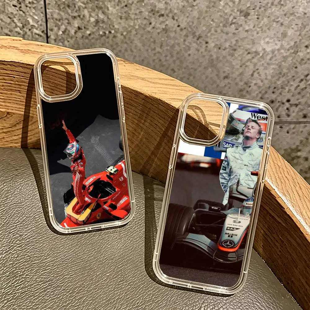 

K-Kimi Raikkonen Motor Driver Phone Case Transparent Silicone Soft For iPhone 17 16 15 14 13 12 11 Mini Pro Max Plus