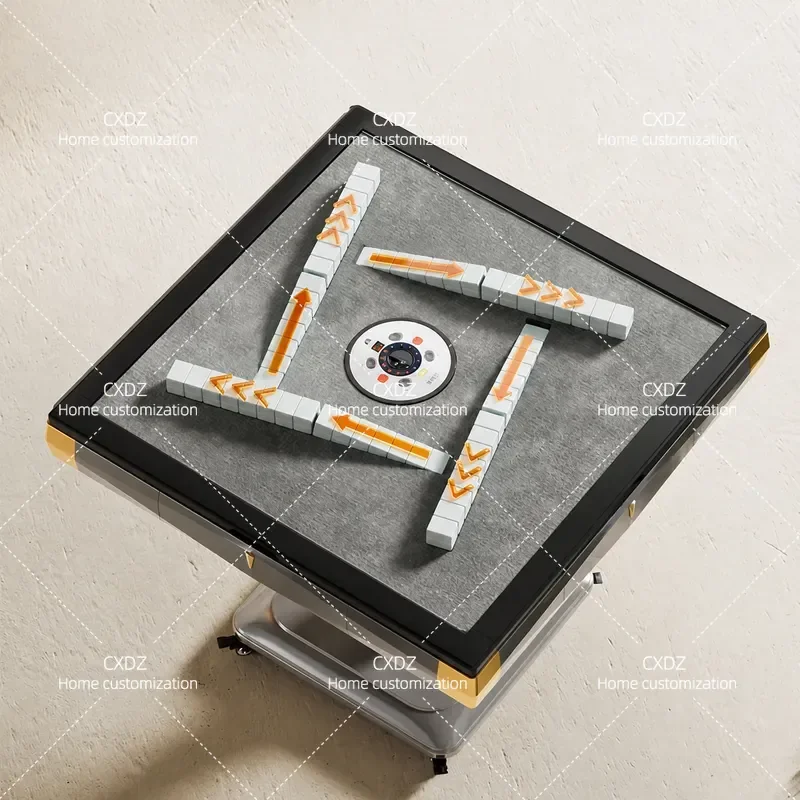 Large Size Fully Automatic Mahjong Machine Dual Purpose Heating Folding Dining Table Household Electric Mahjong Table