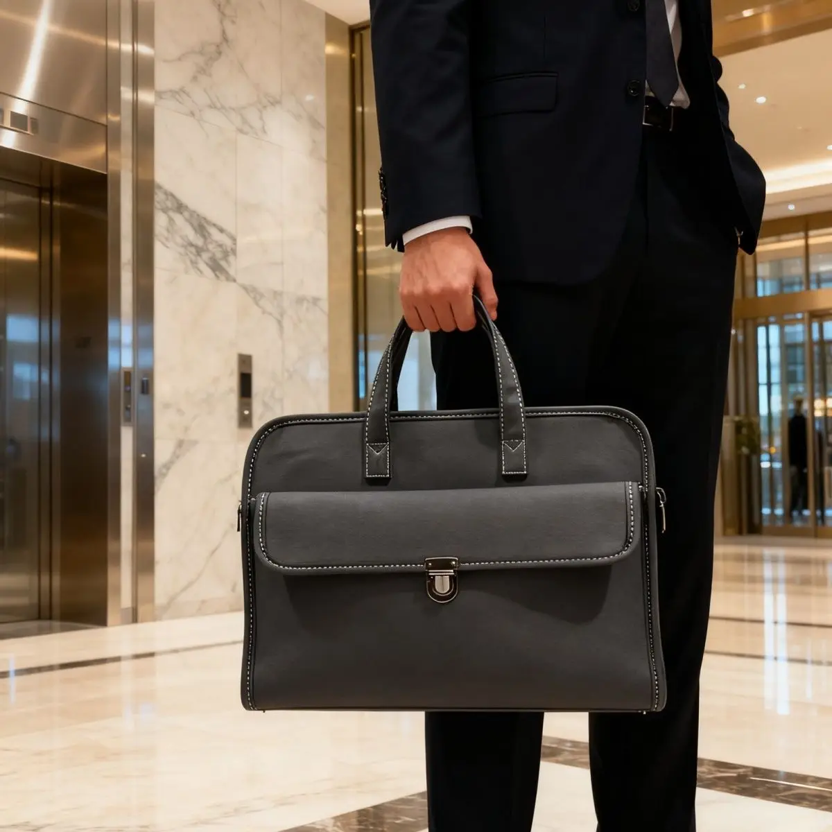 Ins Leather Laptop Bag MacBook Air Pro 14 15.6 16 Inch Case Man Protective Cover Notebook Case Sleeve Briefcase Shoulder Bag New