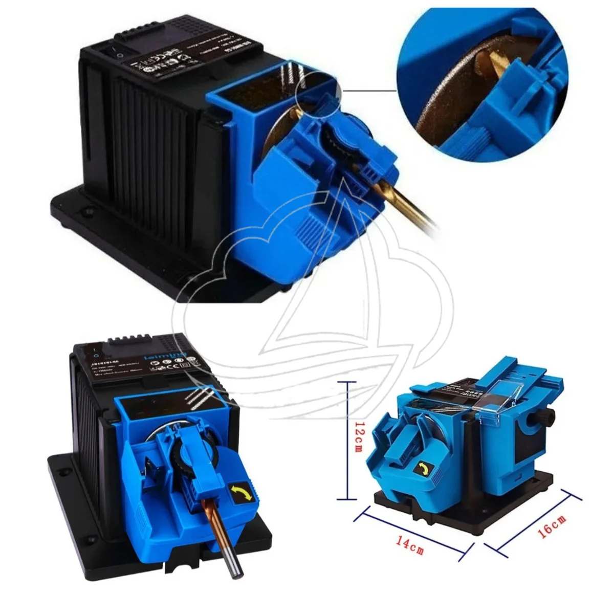 110V/220V Universal Multifunctional Sharpening Machine, 3-13mm Drill Bit Grinder for Drill, Knife and Scissor Polishing