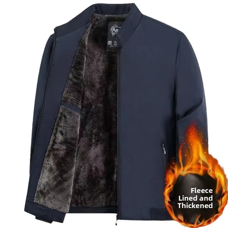 Nueva Chaqueta de Invierno 2025 para Hombre, Casual, uesa, Forrada de Felpa, Abrigo para Papá, Ropa de Aodón de Alta Cali...