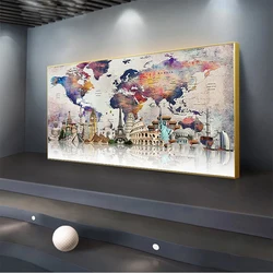 5d Diy Diamond Painting Colorful World Map Picture Of Rhinestone Big Ben Architecture landscape Diamond Embroidery Cross Stitch