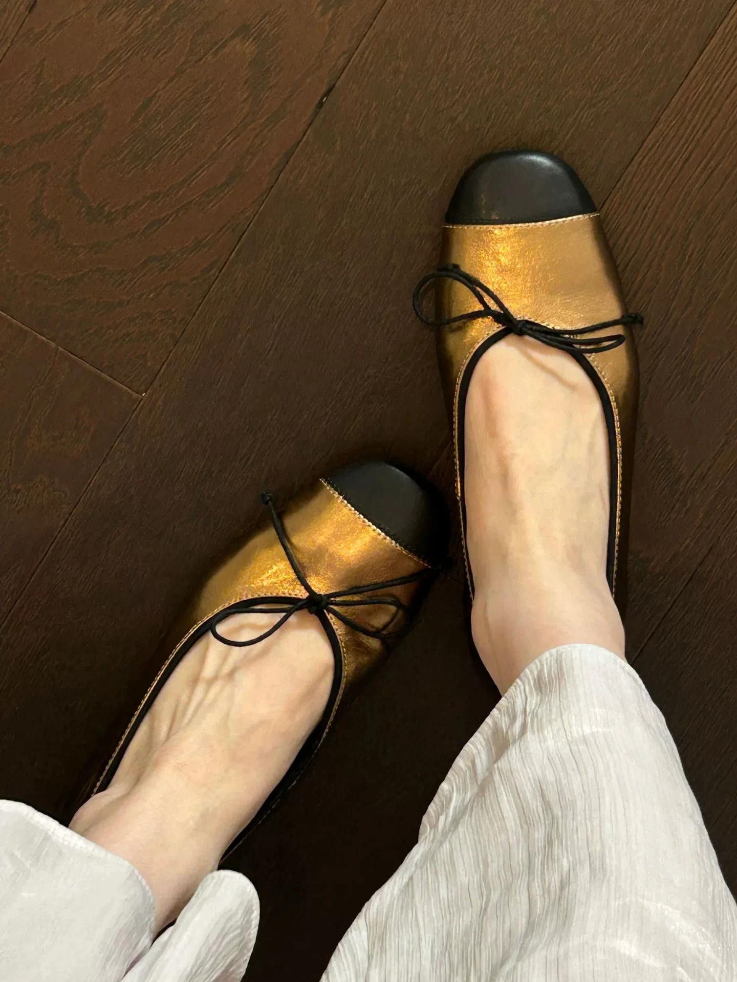 Ballet Flat Shoes Women's round Toe Knot Snake Skin PU Pattern Leather Low Heel Casual Fashion Single Shoes Spring