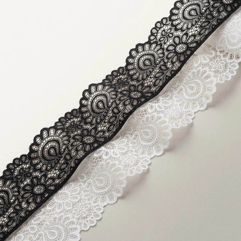 9cm Elastische Spitze Nähzubehör für Kleidung, Hüte, Handarbeit und DIY – Detail 1