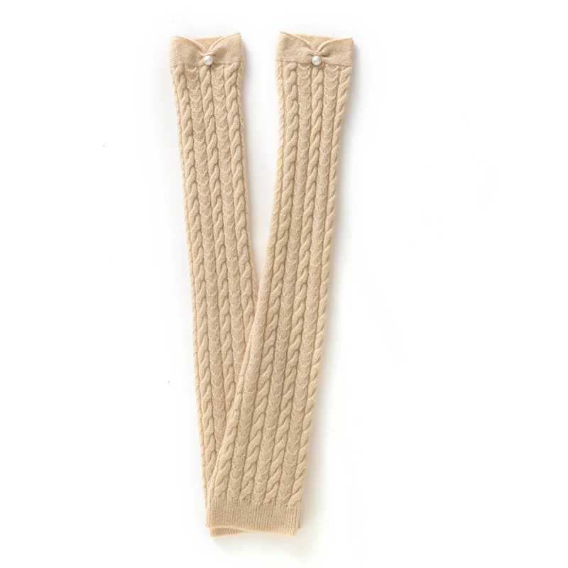 fall-winter-100-cashmere-long-gloves-fashion-joker-twist-twisted-knitted-pearl-armguard-sleeve-arm-sleeve