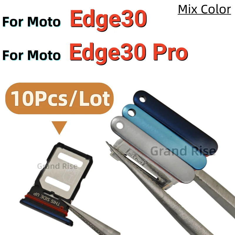 10Pcs，SIM Card Tray Slot Chip drawer Holder For Moto Edge 30 Pro Edge 50 Neo Pro Edge 60 Pro Neo Fusion Edge 2021 2023 60S S50