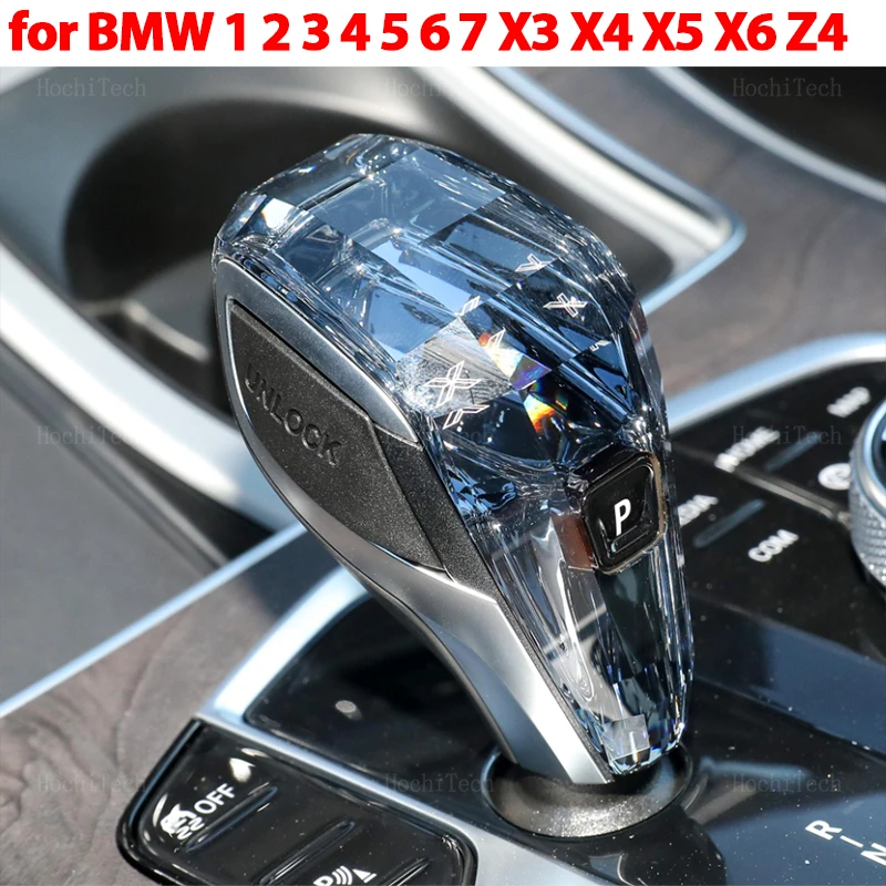 4 Colors Gradient LED Light Gear Shift Knob Crystal Automatic Rod Head For BMW X3 X4 X5 X6 F20 F21 F22 F30 F10 F18 G20 G30 G01