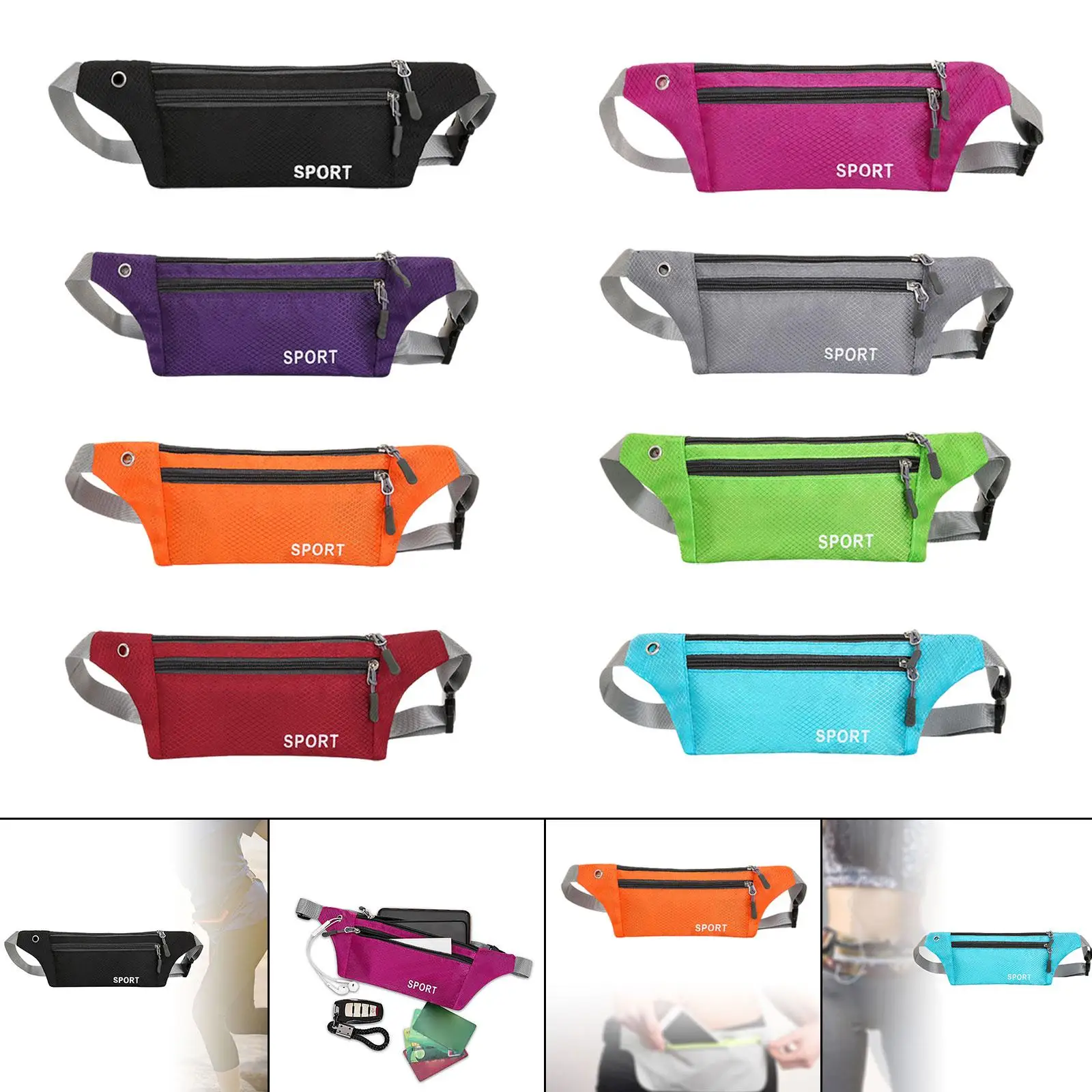Running Waist Pack for Women Men Running Belt Waistband Bag Runners Fanny Pack for Jogging Hiking Camping Fitness Traveling view 6