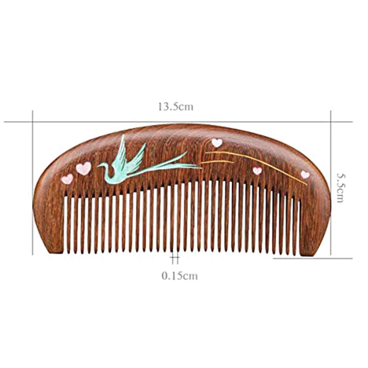 

Sandalwood Hair Comb Scalp Relax Acupoint Massager Portable Wooden Handle Comb Anti-static Styling Tool