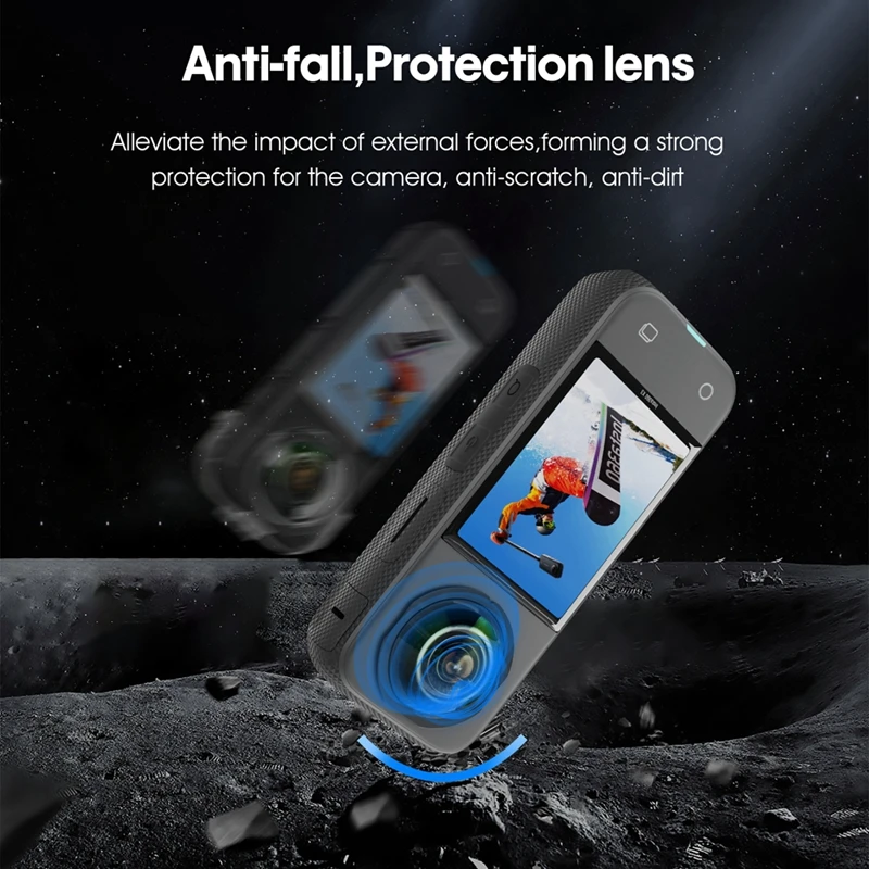 For Insta360 X3 Sports Camera Sticky Lens Guards Dual-Lens Anti-scratch Anti-fall Lens Protector Cap Guard Cover Accessories