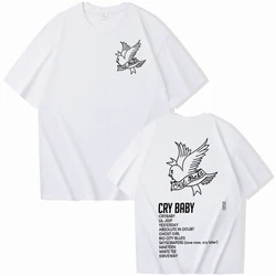 Lil Peep Crybaby Shirt Lil Peep Music Album Shirt Lil Peep Merch Gift for Lil Peep Fans O-Neck Short Sleeve Shirts Unisex