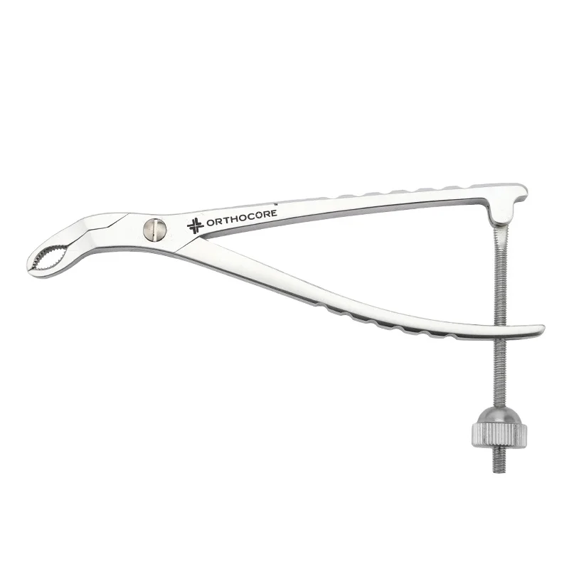 ORTHOCORE Spinlock Fragment Forceps Stainless Steel 3mm Small Serrated Jaws Bone Holding Surgical Instruments Veterinary