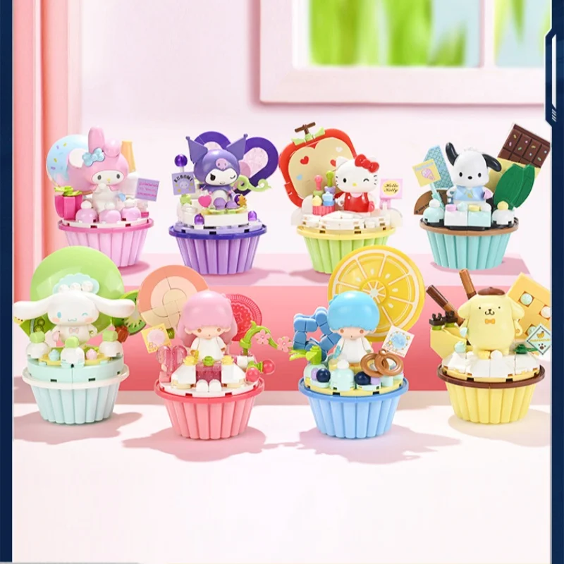 

Keeppley Building Block Sanrio My Melody Hello kitty Binnamoroll Pompompurin Kuromi Pochacco Figure Ornament Children's Gift