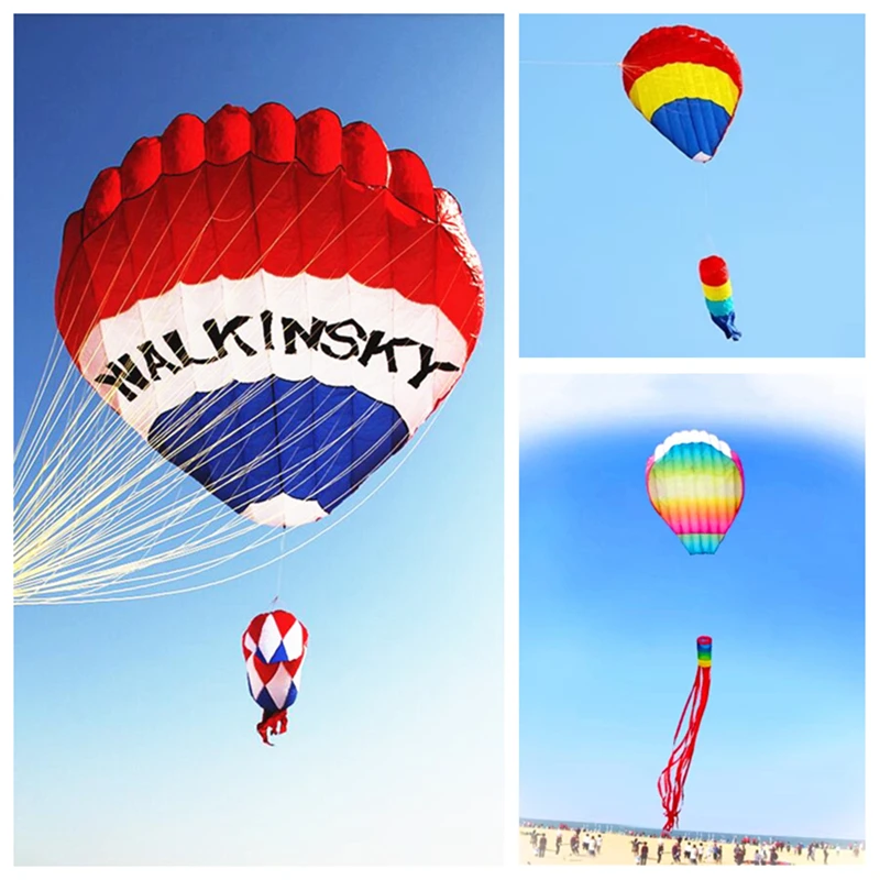 free shipping large inflatable kite hot air balloon kite flying for adults professional kites windsock rainbow high Kite flying