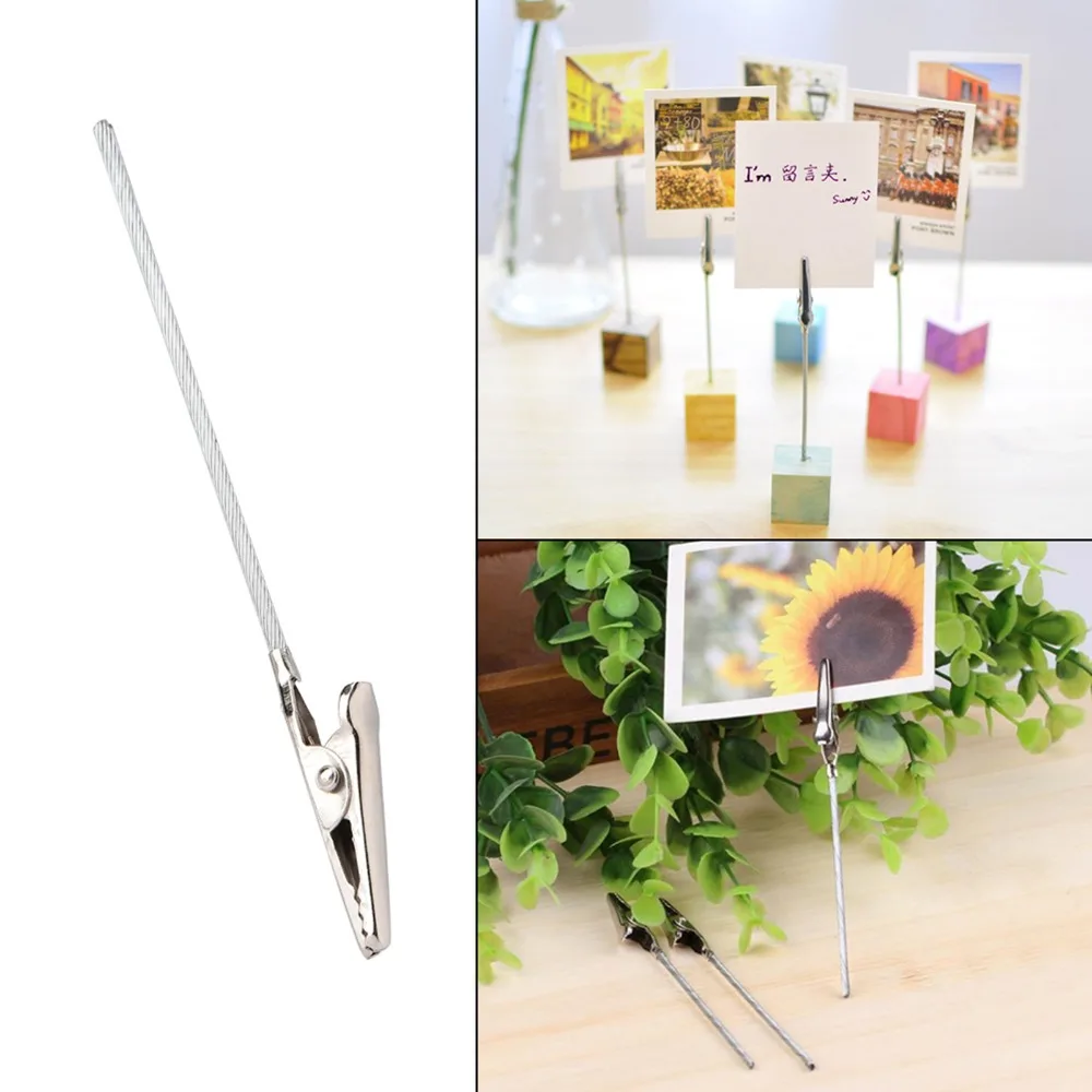 50 Pcs 4 Inch Wire Alligator Clips Long-Tailed Metal Iron Photo Memo Clips Alligator Clamp Craft Wire Clamp