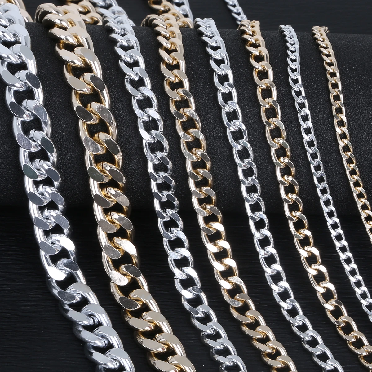 6*4/10*7/11*8mm Iron Metal gold/Sliver plated Necklace Chain for Jewelry Making Findings DIY Necklace Chains Materials Handmade